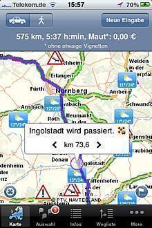 ADAC Maps Routenplanung